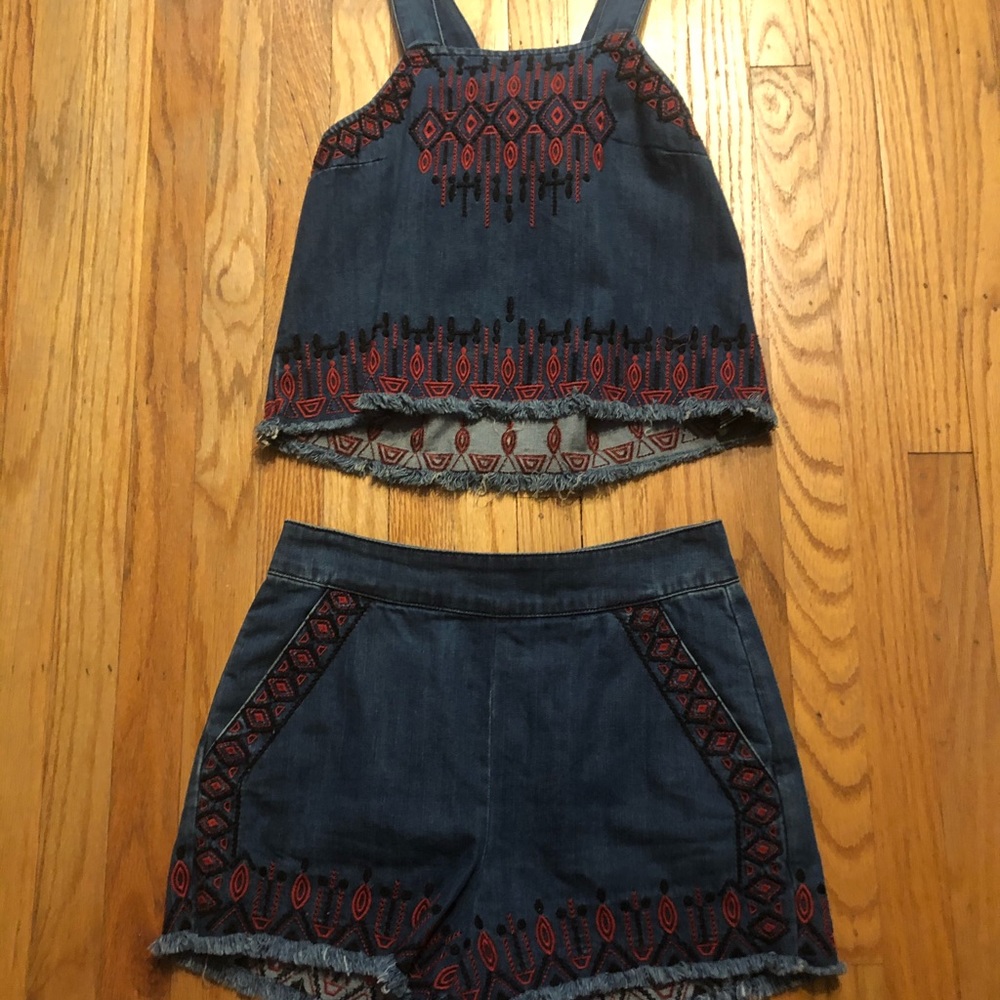 BlankNYC high waisted Jean Short and Top